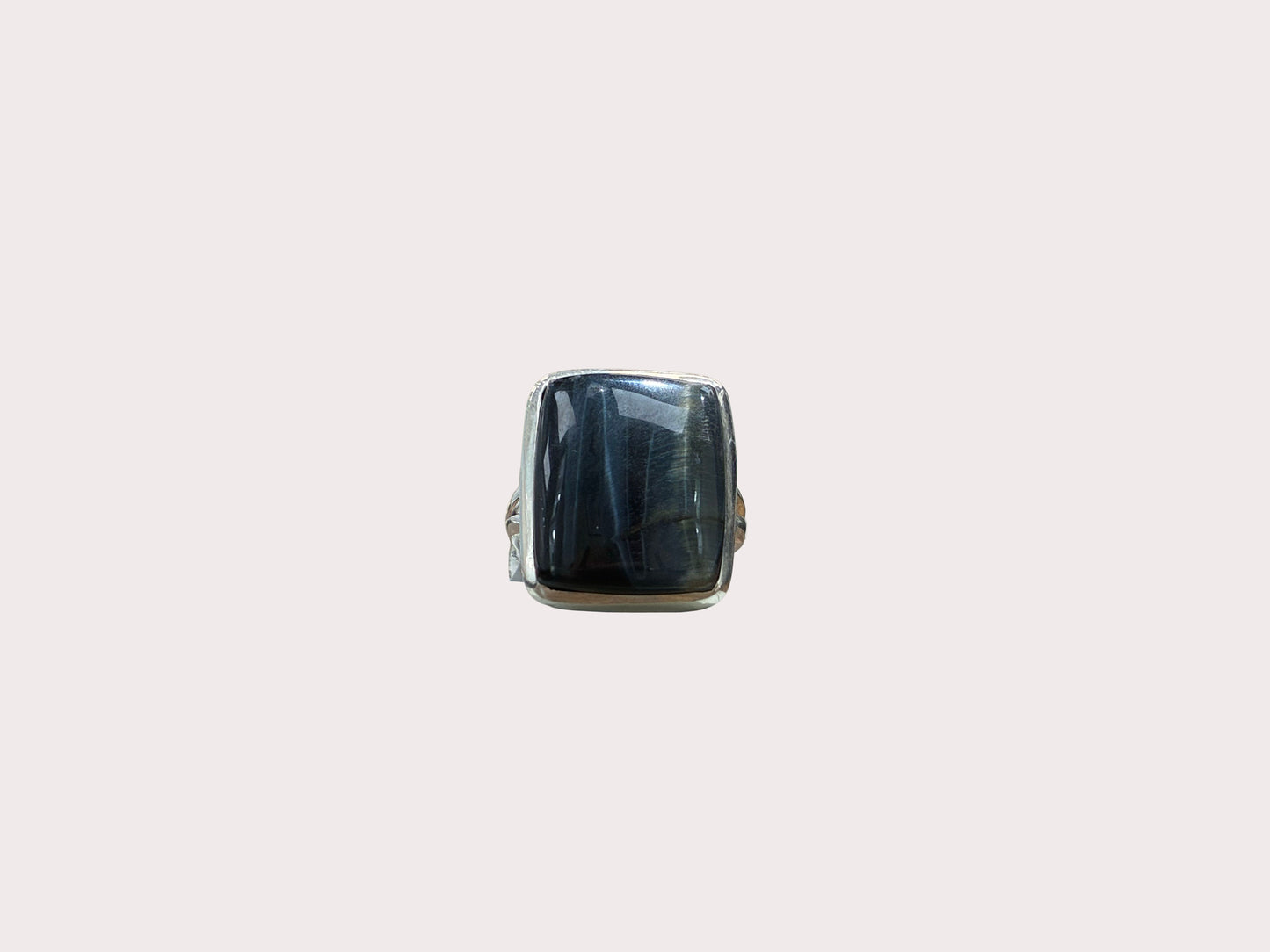 Sterling Silver Heavy Tigers Eye Ring 7.33