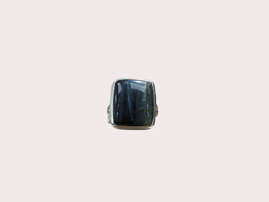 Sterling Silver Heavy Tigers Eye Ring 7.33