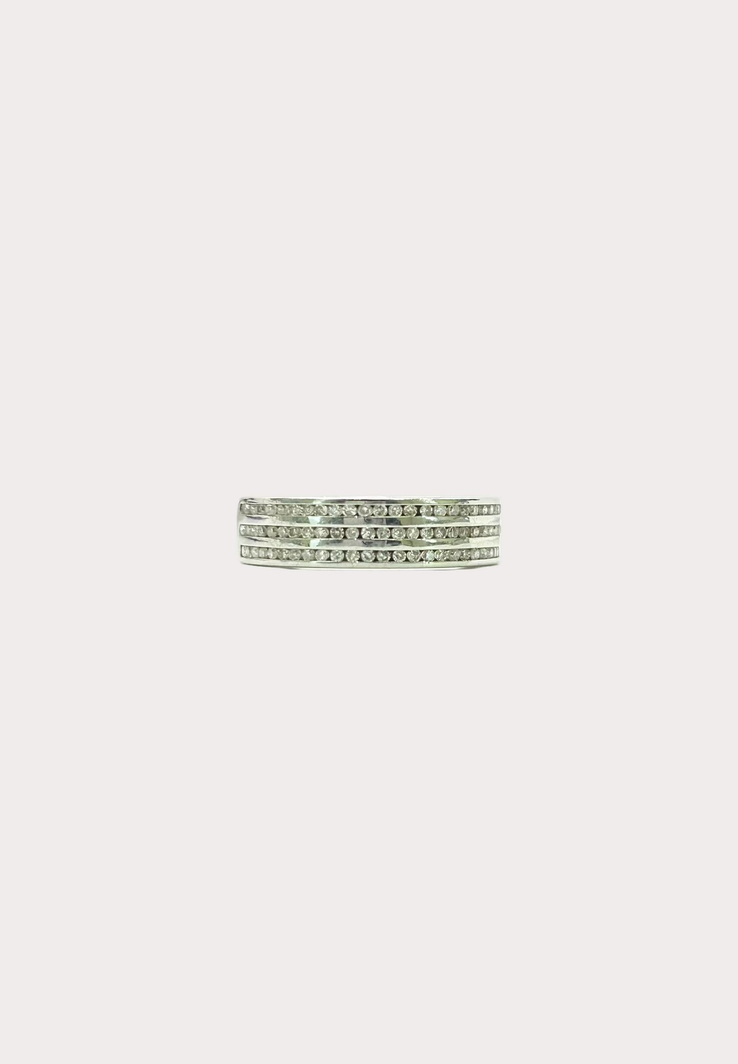 Pre-Owned 18ct White Gold Diamond Triple Layer Ring