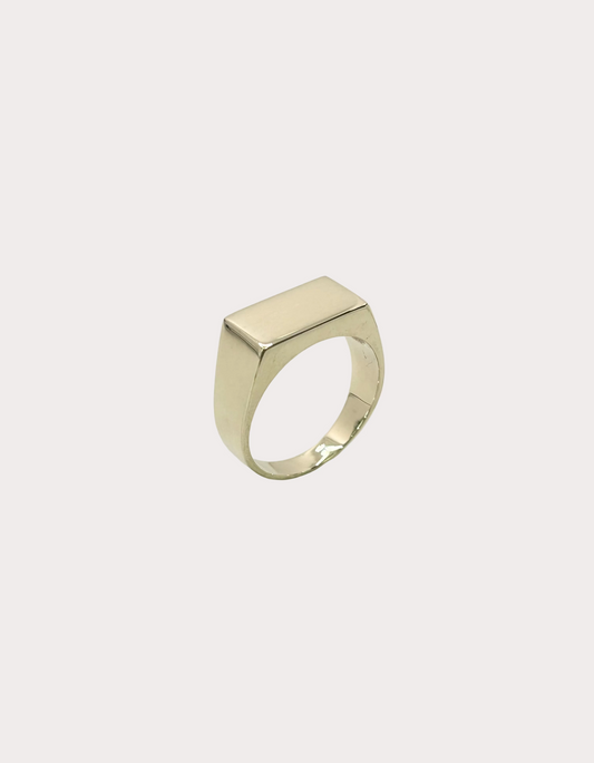 Pre-Owned 9ct Yellow Gold Rectangle Signet