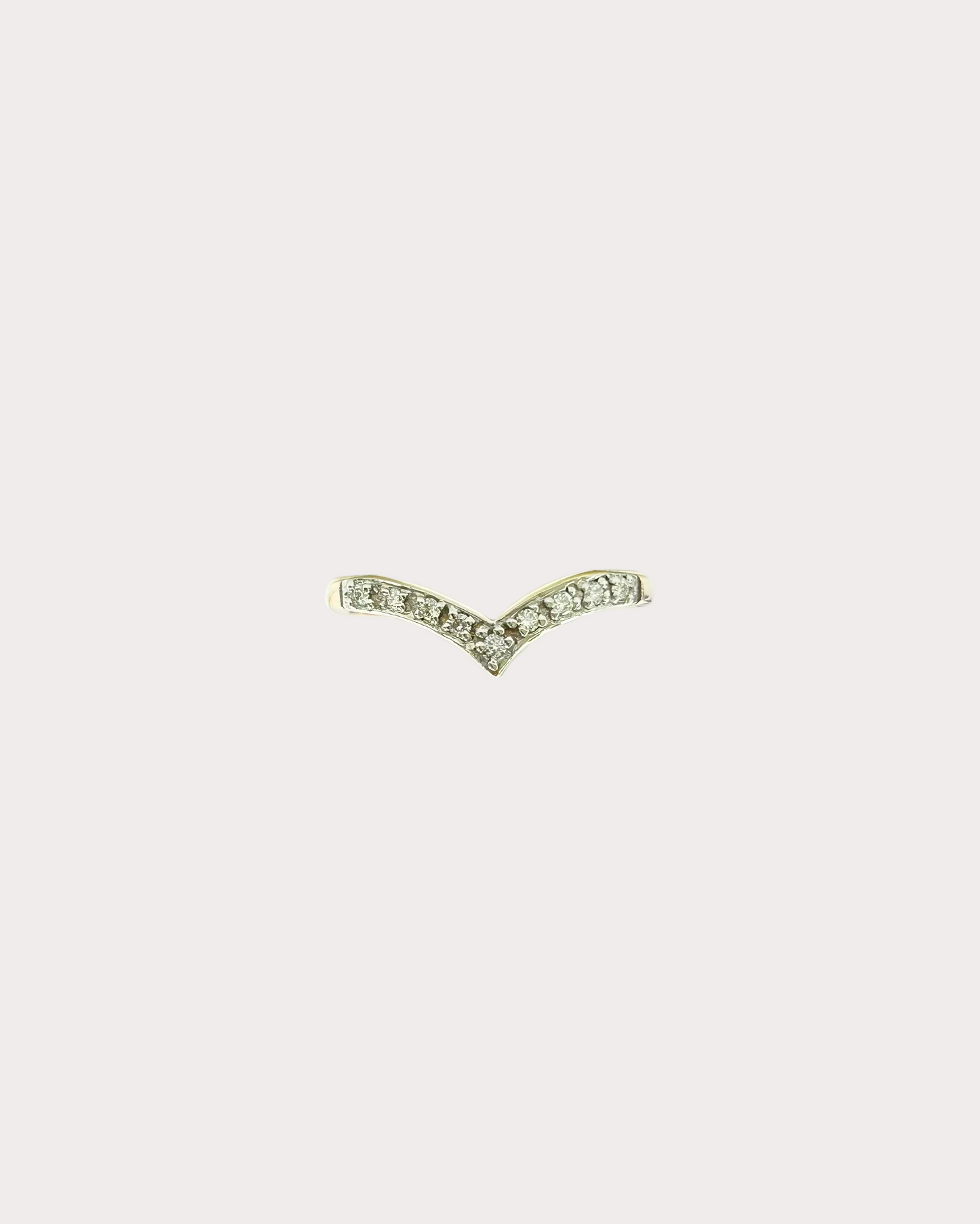 9CT Diamond Wishbone Ring