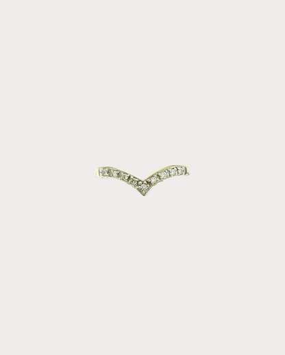 9CT Diamond Wishbone Ring