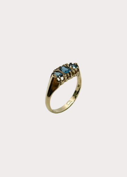 9ct Blue Topaz And Diamond