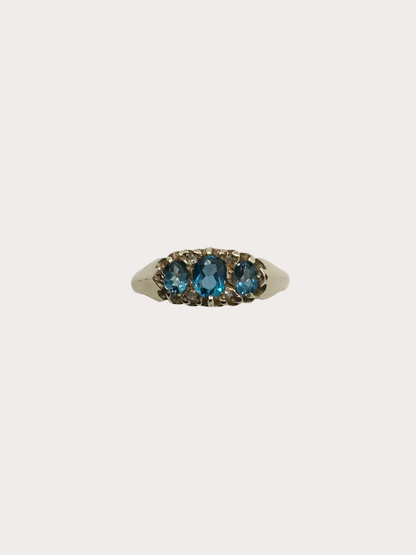 9ct Blue Topaz And Diamond
