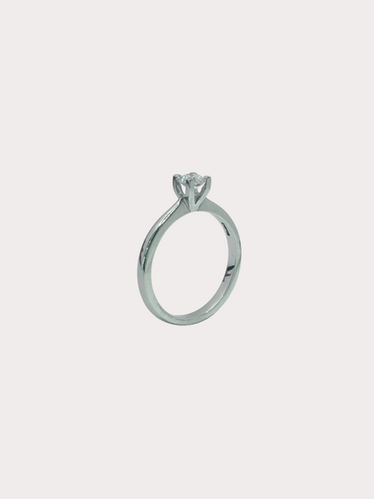 Platinum Diamond Solitaire GIA 0.33 F VS1