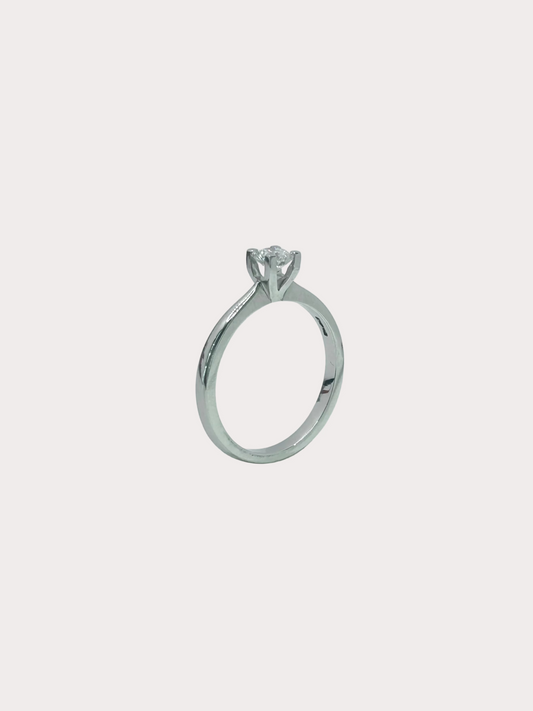 Platinum Diamond Solitaire GIA 0.33 F VS1
