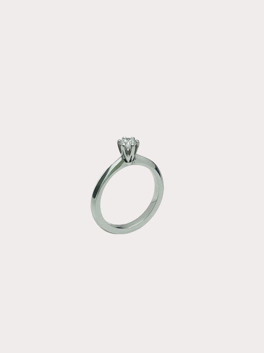 Platinum Diamond Solitaire GIA 0.33 F VS1