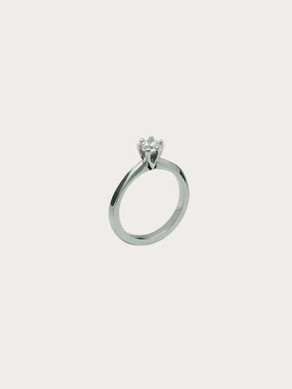 Platinum Diamond Solitaire GIA 0.27 F SI1