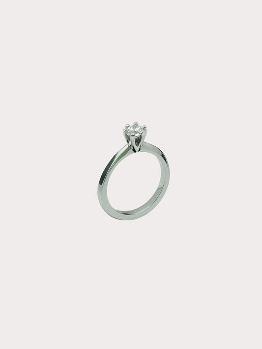 Platinum Diamond Solitaire GIA 0.27 F SI1