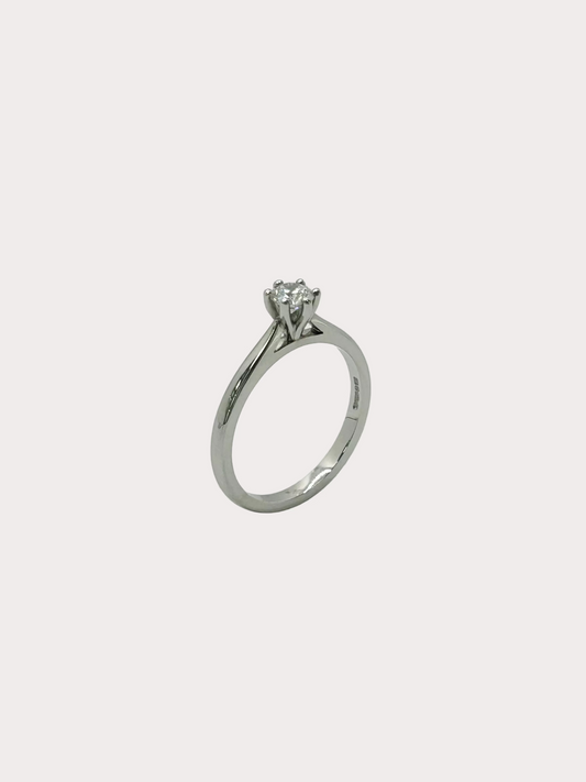 Platinum Diamond Solitaire GIA 0.33 F SI1