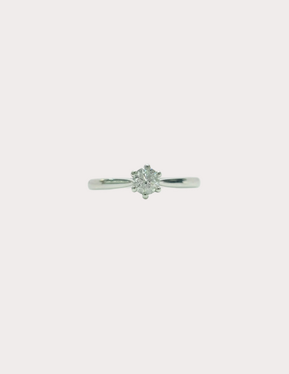 Platinum Diamond Solitaire GIA 0.33 F SI1