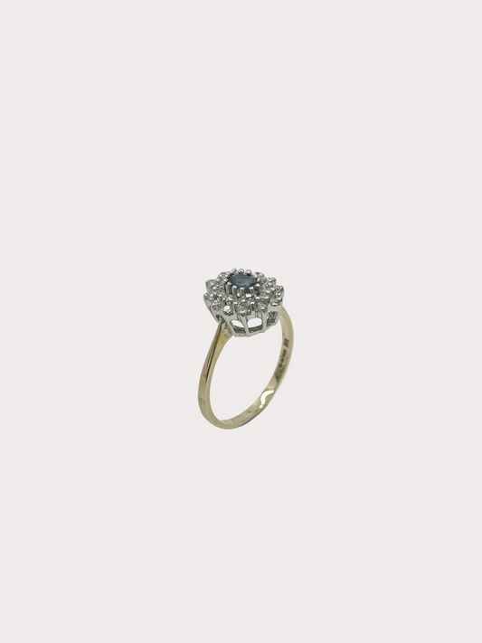 9ct Sapphire And Diamond Ring