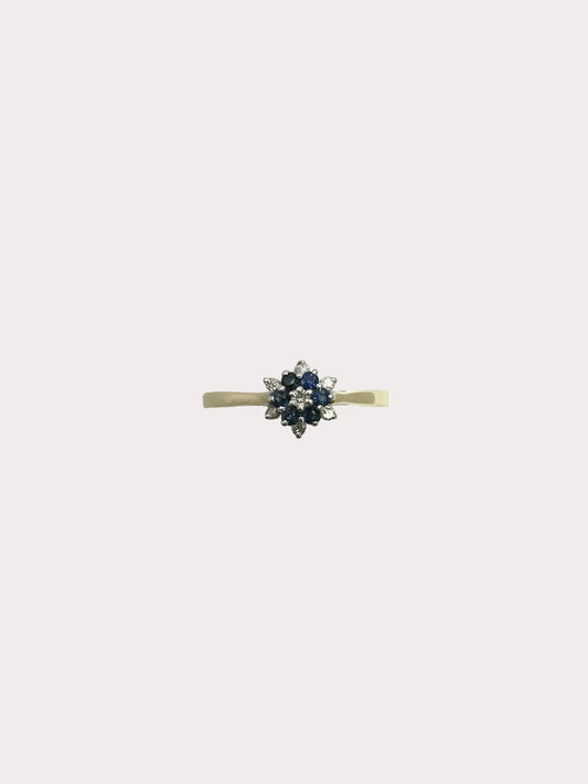 9ct Sapphire And Diamond Ring