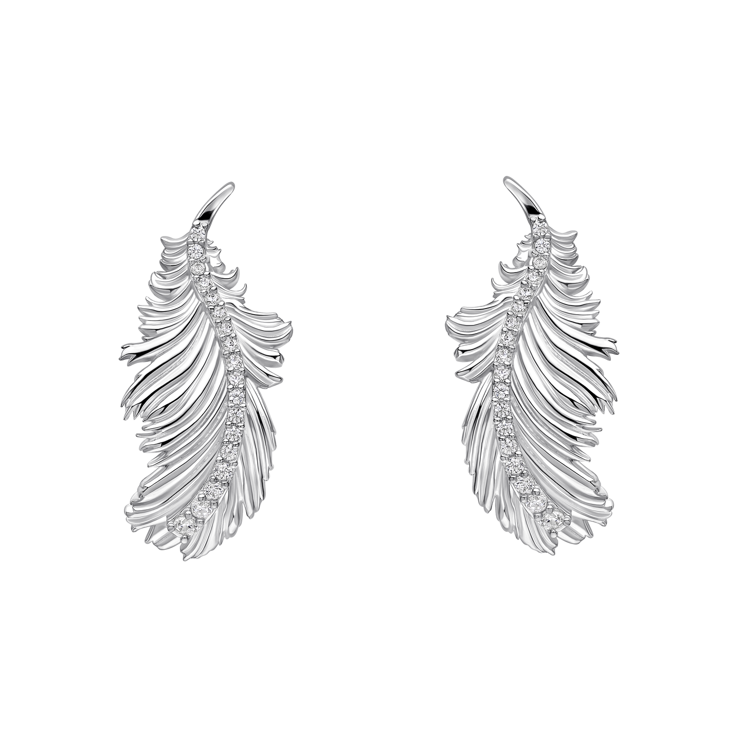 Laura Ashley Plume Feather Stud Earrings