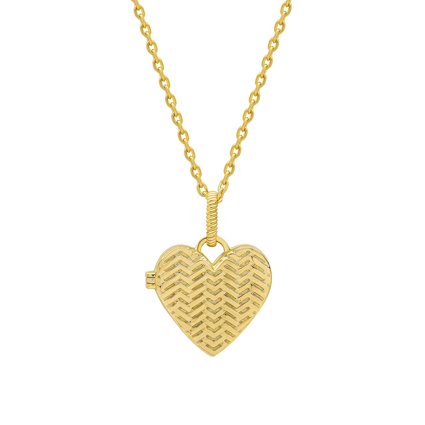 Laura Ashley Picnic Basket Weave Heart Locket Necklace