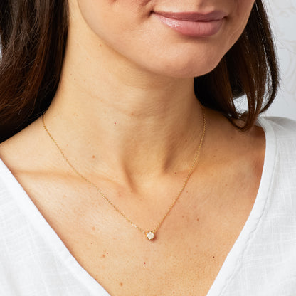 Laura Ashley Petal Rose Quartz Set Semi-Precious Necklace