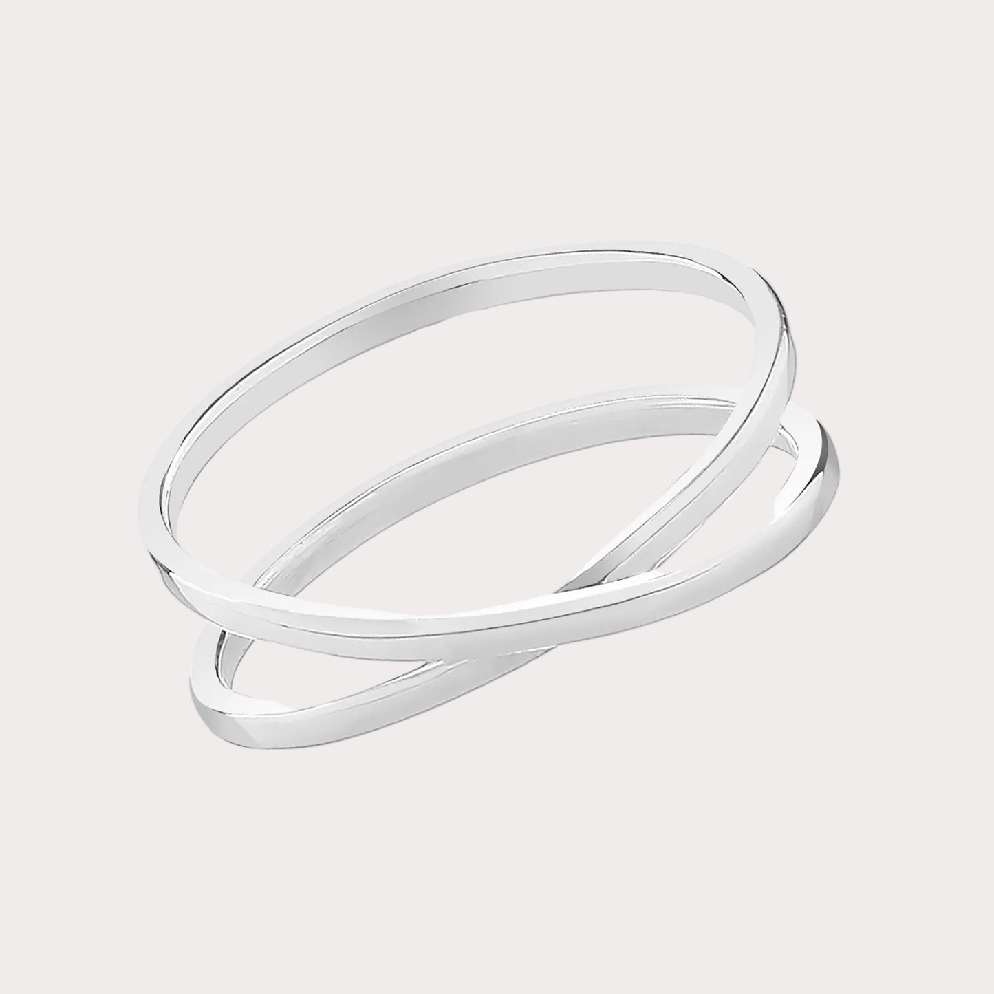 Sterling Silver Crossover Ring