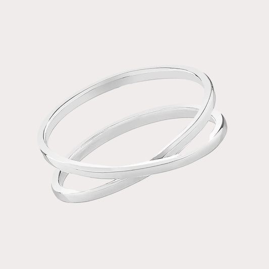 Sterling Silver Crossover Ring