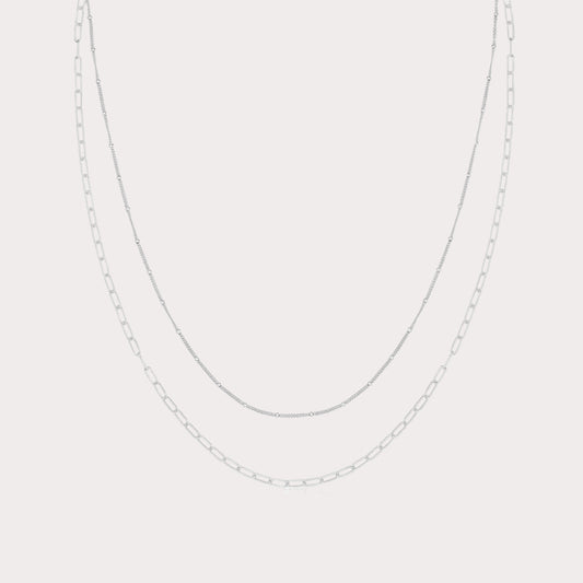Sterling Silver Multi Chain Necklet