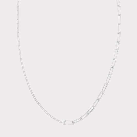 Sterling Silver Paper Clip Necklet