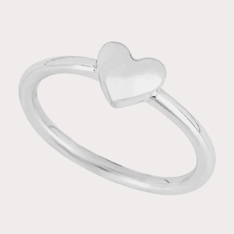 Sterling Silver Plain Heart Ring