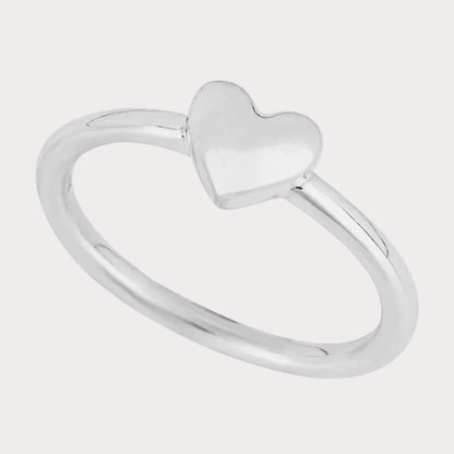 Sterling Silver Plain Heart Ring