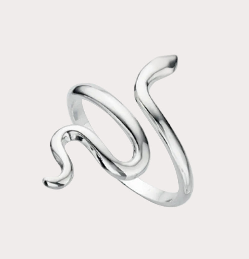Sterling Silver Plain Snake Ring